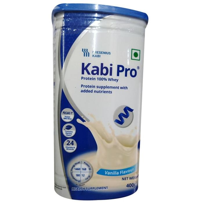 Kabipro 100% Whey Protein with Added Nutrients for Immune Support | Flavour Powder Vanilla
jar of 400 gm Powder