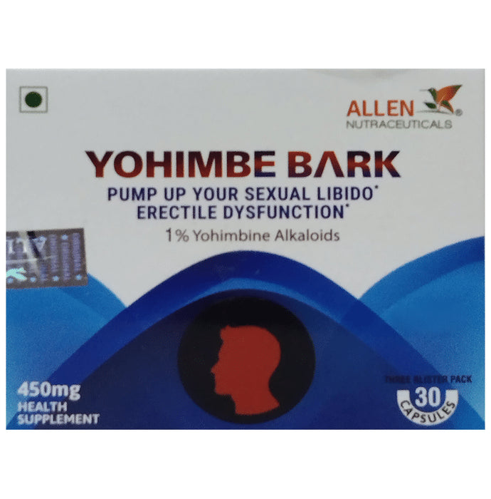 Allen Nutraceutical Yohimbe Bark Vegetarian Capsule
box of 30 vegicaps