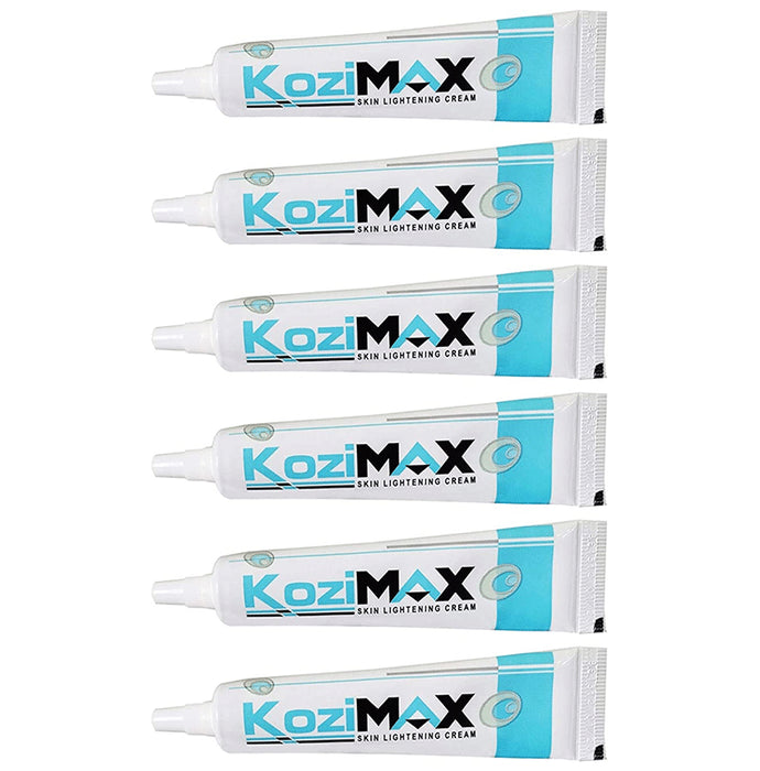 Kozimax Skin Lightening Cream (15gm Each)
combo pack of 6 Tubes