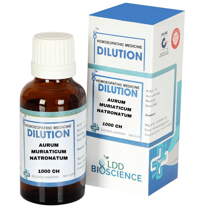 LDD Bioscience Aurum Muriaticum Natronatum Dilution 1000 CH
bottle of 30 ml Dilution