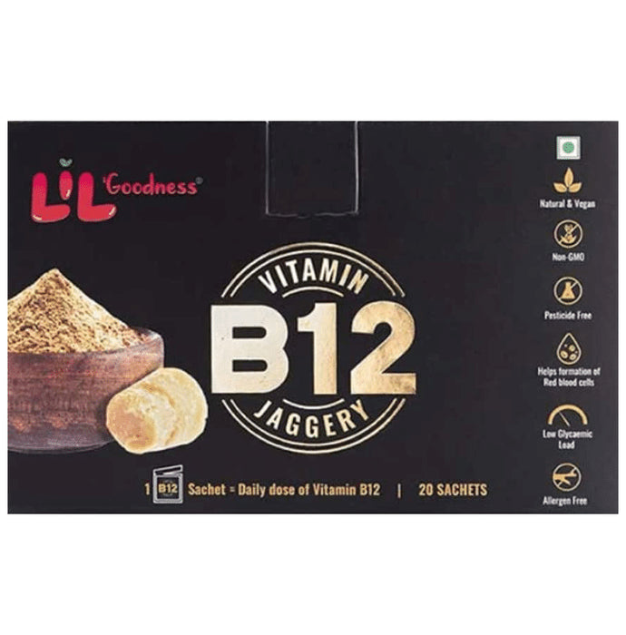 Lil Goodness Vitamin B12 Jaggery Sachet (5gm Each)
box of 20 Sachets