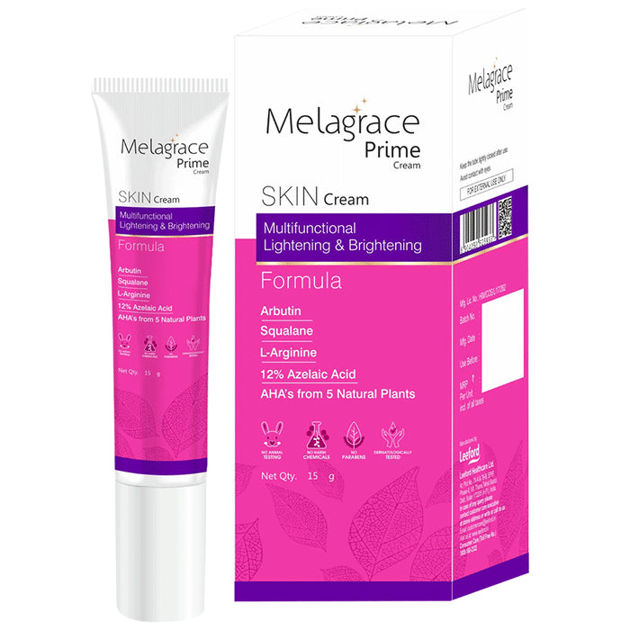 Melagrace Prime Skin Cream
tube of 15 gm Cream