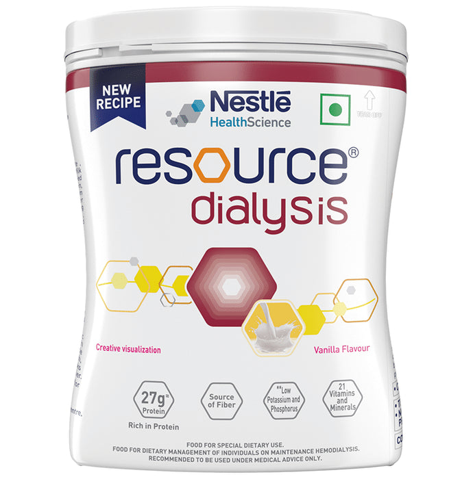 Nestle Health Science Resource Dialysis Supplement with Protein, Low GI & Electrolytes | Flavour Powder Vanilla
jar of 400 gm Powder