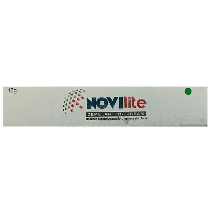 Novilite Demelanizing Cream | Reduces Hyperpigmentation & Lightens Skin Tone
tube of 15 gm Cream