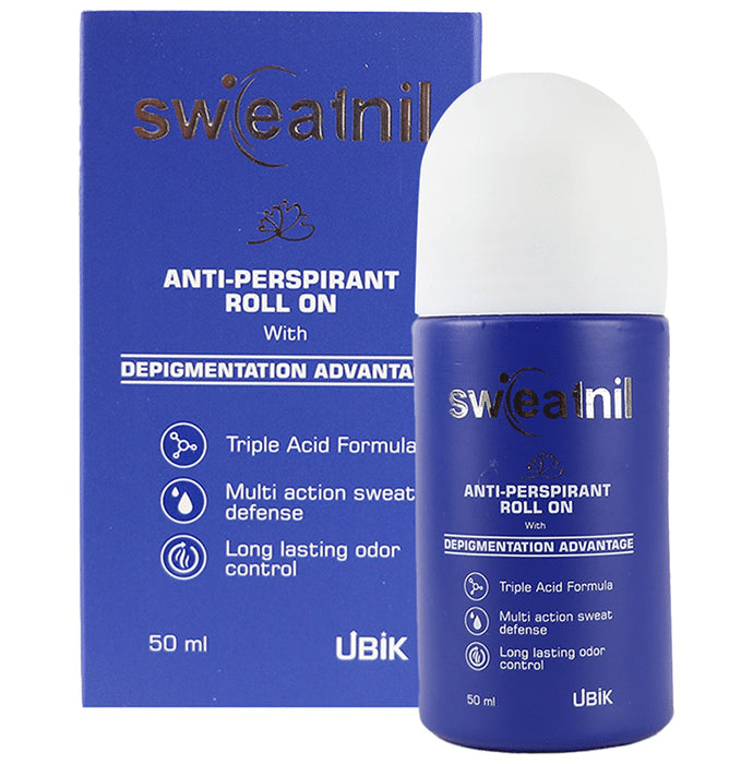 Sweatnil Anti-Perspirant Roll On Gel
Roll-on bottle of 50 ml Gel