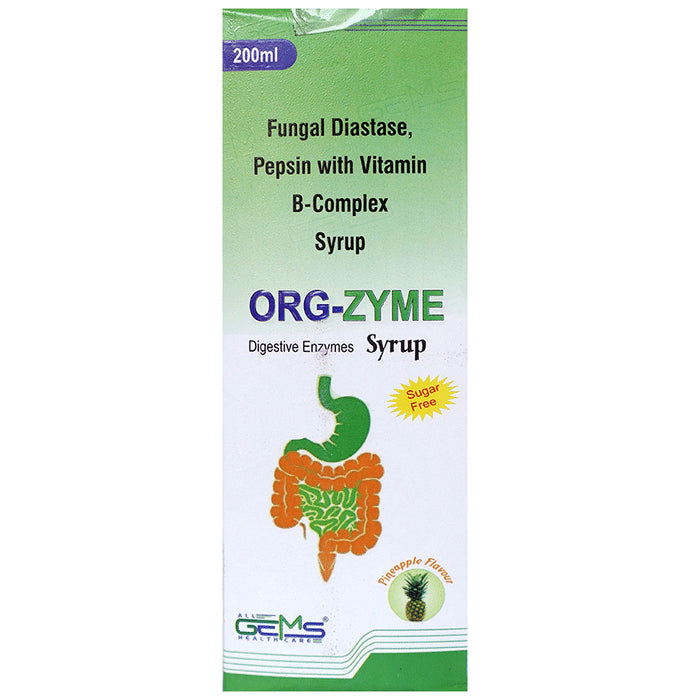 Org-Zyme Syrup Pineapple Sugar Free
bottle of 200 ml Syrup