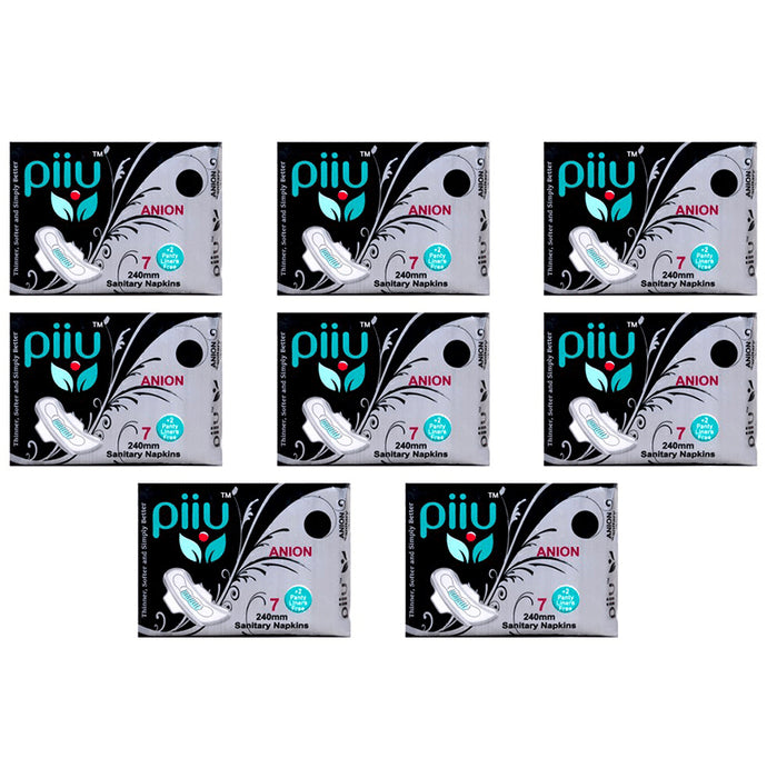 Piiu Anion Sanitary Pads (7 Each) with 2 Panty Liner Free Large
combo pack of 8 Packs