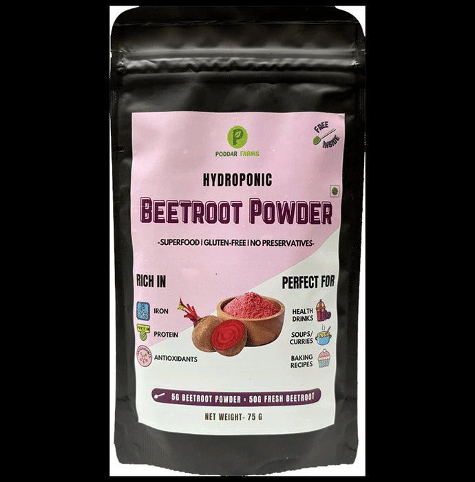 Poddar Farms Hydroponic Beetroot Powder
packet of 75 gm Powder