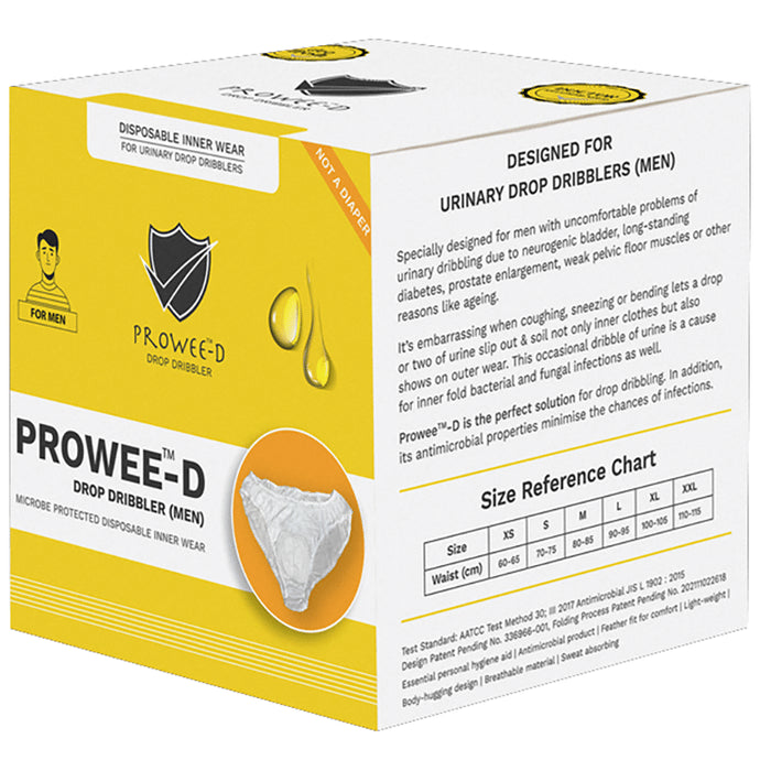 Prowee-D Drop Dribbler (Men) Microbe Protected Disposable Inner Wear XS
box of 5 units