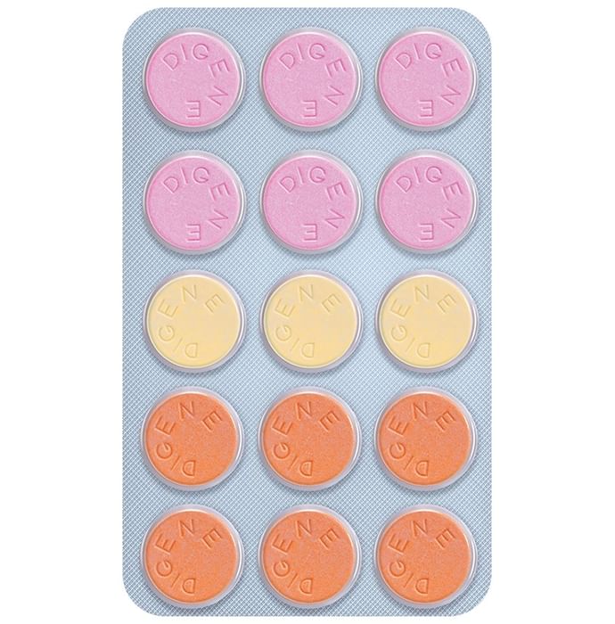 Digene Antacid Antigas Tablet | For Acidity, Gas & Stomach Care | Flavour
strip of 15 tablets