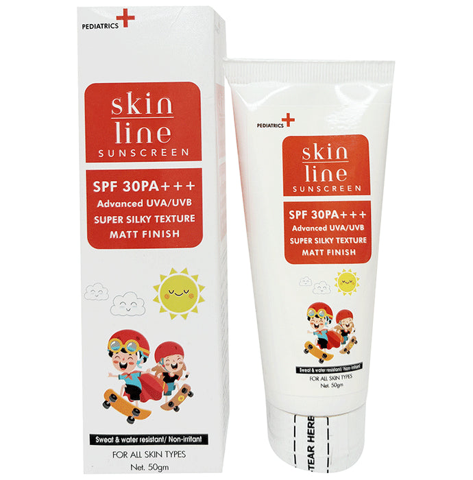 Skinline Advanced UVA / UVB Super Silky Texture Matt Finish Pediatrics Sunscreen SPF 30 PA+++
tube of 50 gm Cream