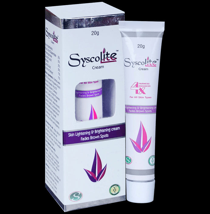 Syscolite Skin Lightening & Brightening Cream | Fades Brown Spots
tube of 20 gm Cream