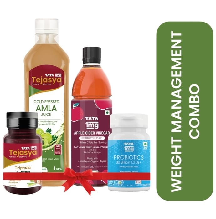 Tata 1mg Weight Management Combo Pack for Detoxification, Metabolism Improvement & Weight Management
combo pack of 4 bottles