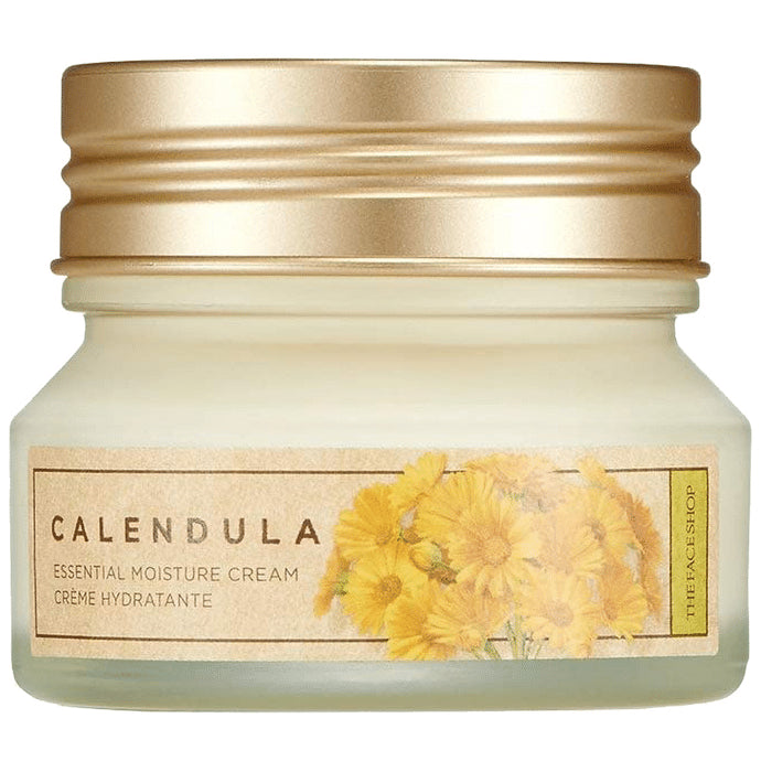 The Face Shop Calendula Essential Moisture Cream With Squalene, Face Cream To Reduce Acne & Dark Spots On Senstive Skin
jar of 50 ml Cream