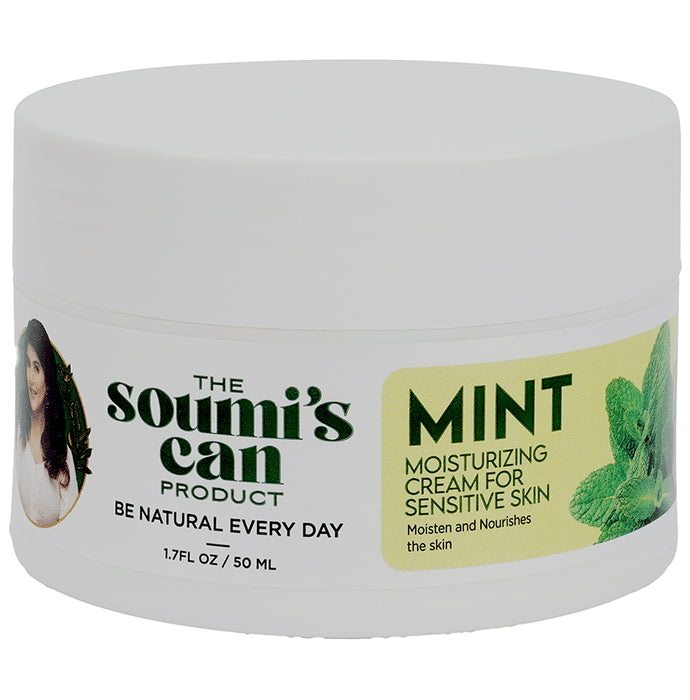 The Soumi's Can Product Mint Moisturizing Cream for Sensitive Skin
jar of 50 ml Cream