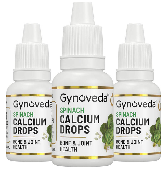 Gynoveda Spinach Calcium Drops for Bone & Joint Health (15ml Each)
combo pack of 3 bottles