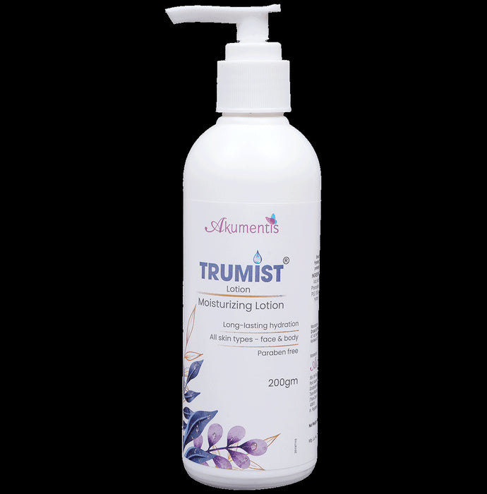 Trumist Moisturising Lotion for All Skin Types | For Long-Lasting Hydration | Paraben-Free
pump bottle of 200 gm Lotion