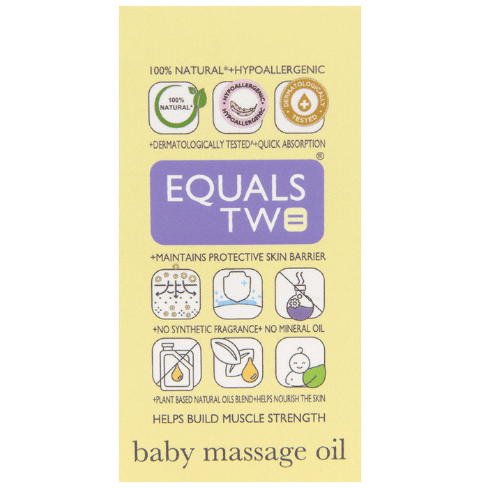Equals Two Baby Massage Oil
pump bottle of 100 ml Oil