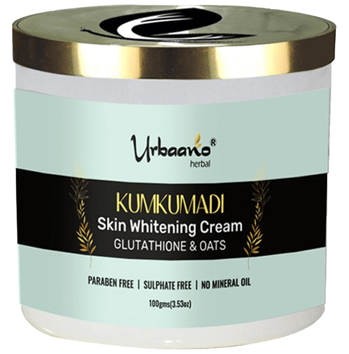 Urbaano Herbal Kumkumadi Cream Skin Whitening Glutathione & Oats
jar of 100 gm Cream