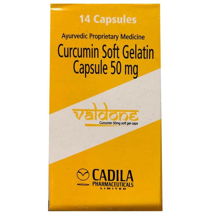 Valdone Curcumin 50mg Soft Gelatin Capsule
strip of 14 soft gelatin capsules