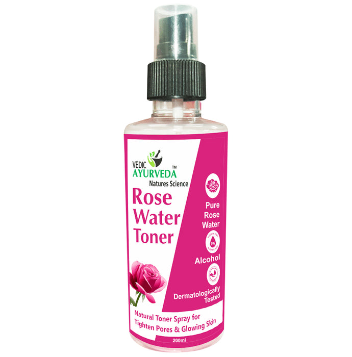 Vedic Ayurveda Rose Water Skin, Natural Toner Spray (200ml Each)
box of 1 Bottle