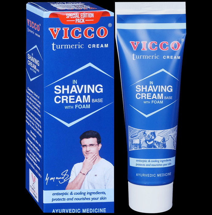 VICCO TURMERIC Antiseptic Cream in Shaving Cream Base with Foam | Protects & Nourishes the Skin
tube of 70 gm Cream