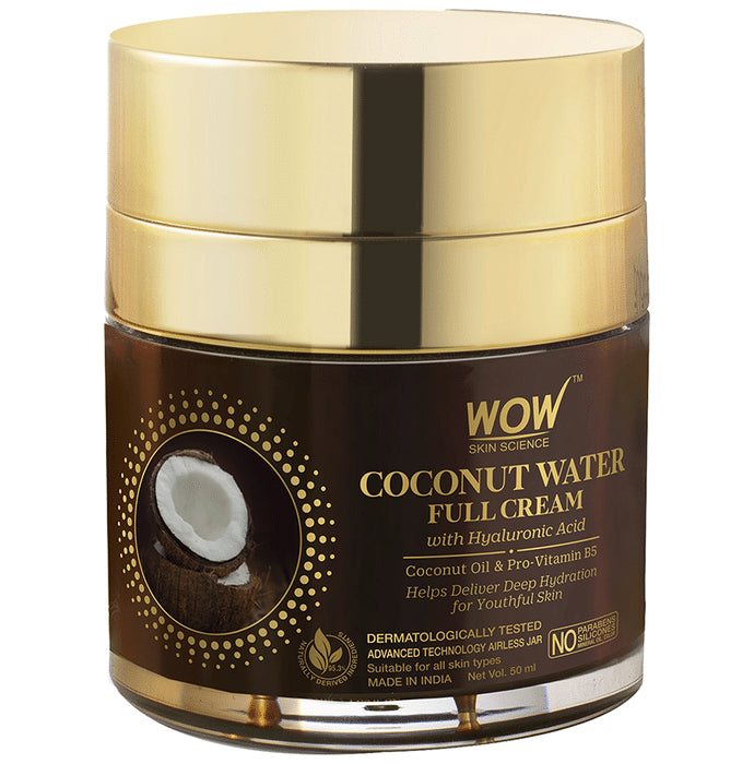 WOW Skin Science Coconut Water Full Cream
jar of 50 gm Cream