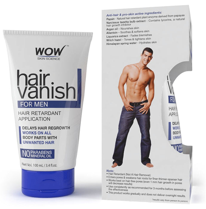 WOW Skin Science Hair Vanish for Men
tube of 100 ml Cream