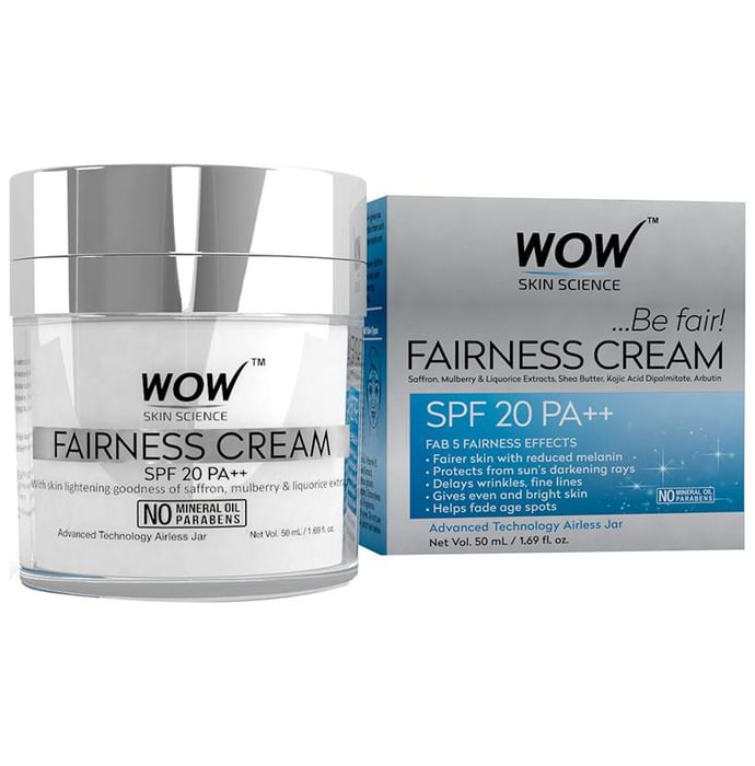 WOW Skin Science SPF 20 Fairness Cream
jar of 50 ml Cream