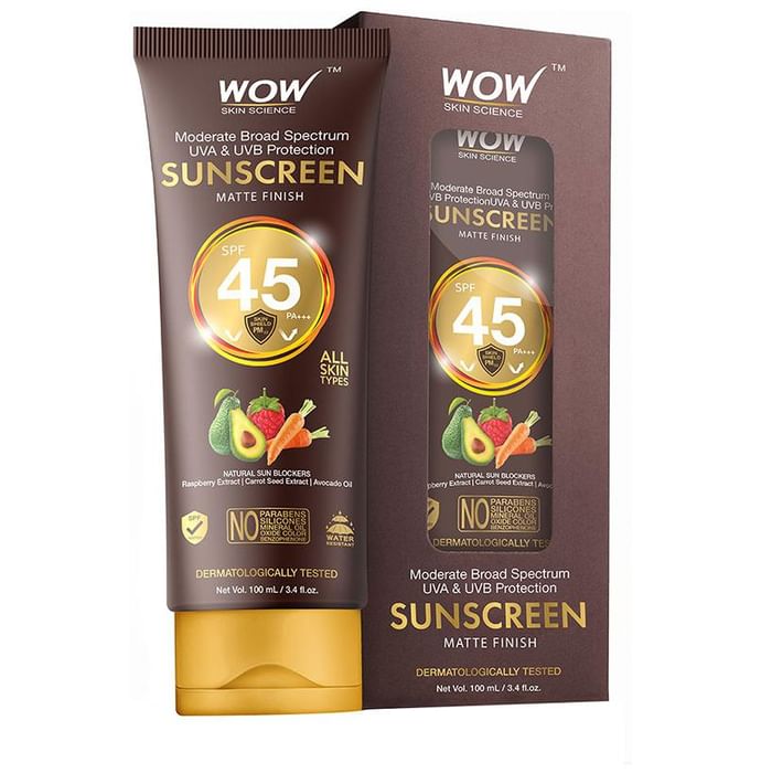 WOW Skin Science Sunscreen SPF 45
tube of 100 ml Cream
