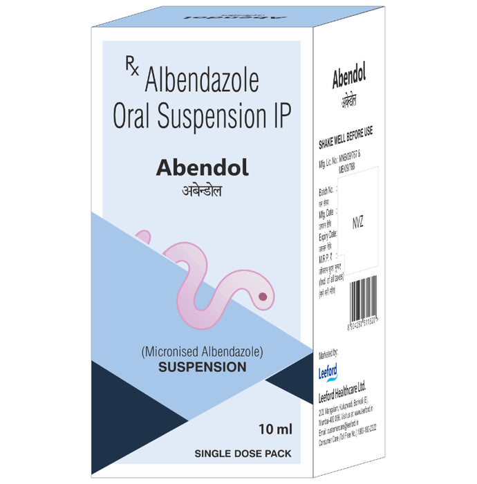 Abendol Oral Suspension
10 ml Oral Suspension