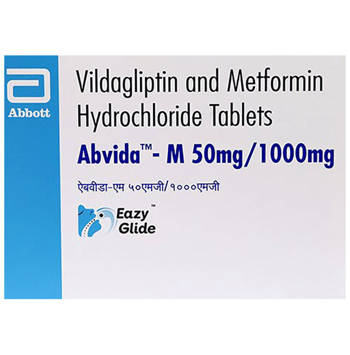 Abvida-M 50mg/1000mg Eazy Glide Tablet
15 Tablet