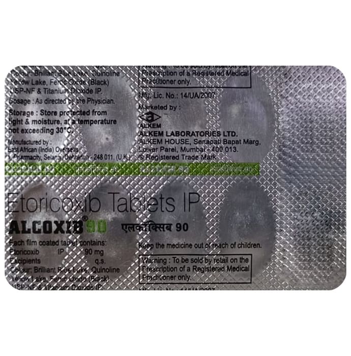 Alcoxib 90mg Tablet
10 Tablet