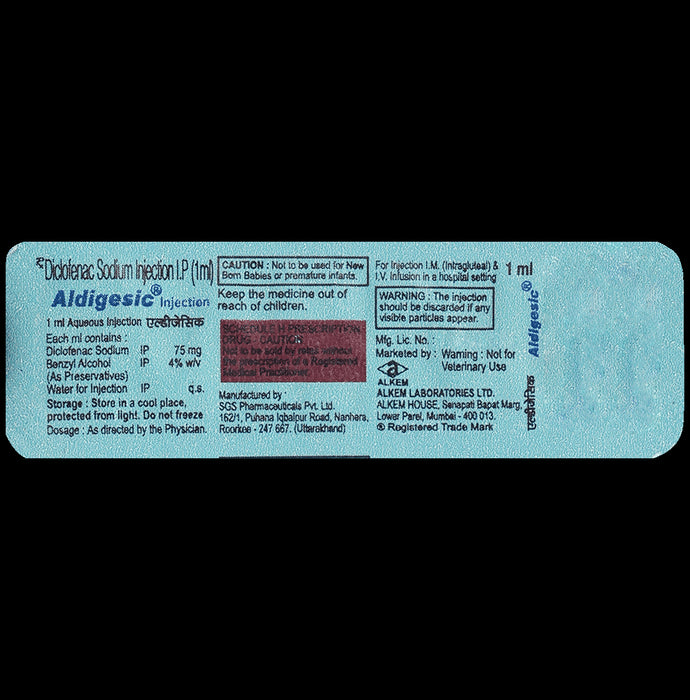 Aldigesic Injection
1 ml Injection
