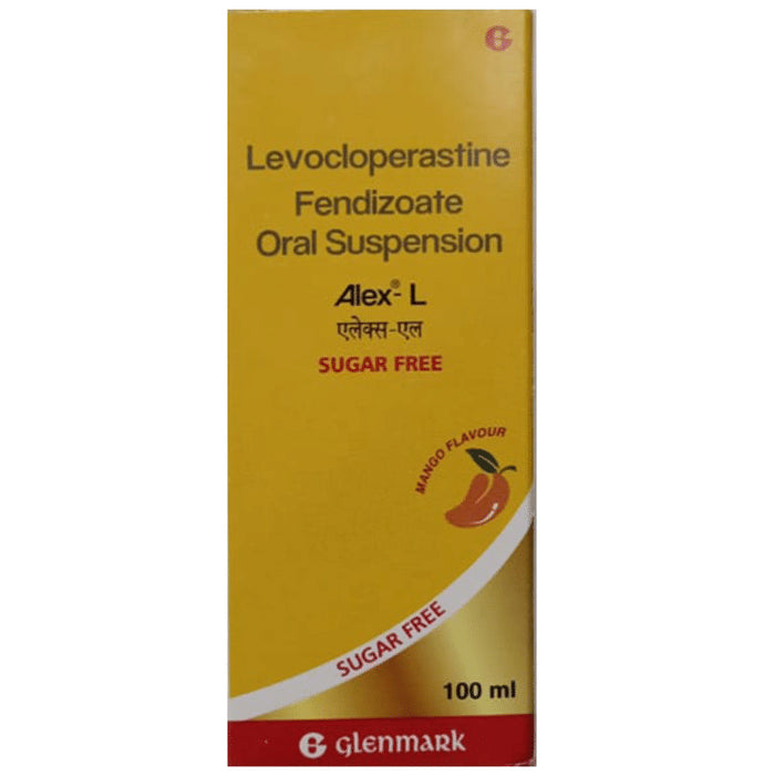Alex-L Cough Syrup Mango Sugar Free
100 ml Oral Suspension