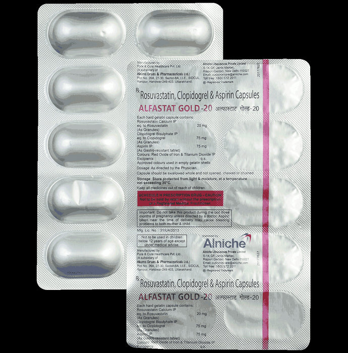 Alfastat Gold 20 Capsule
10 Capsule