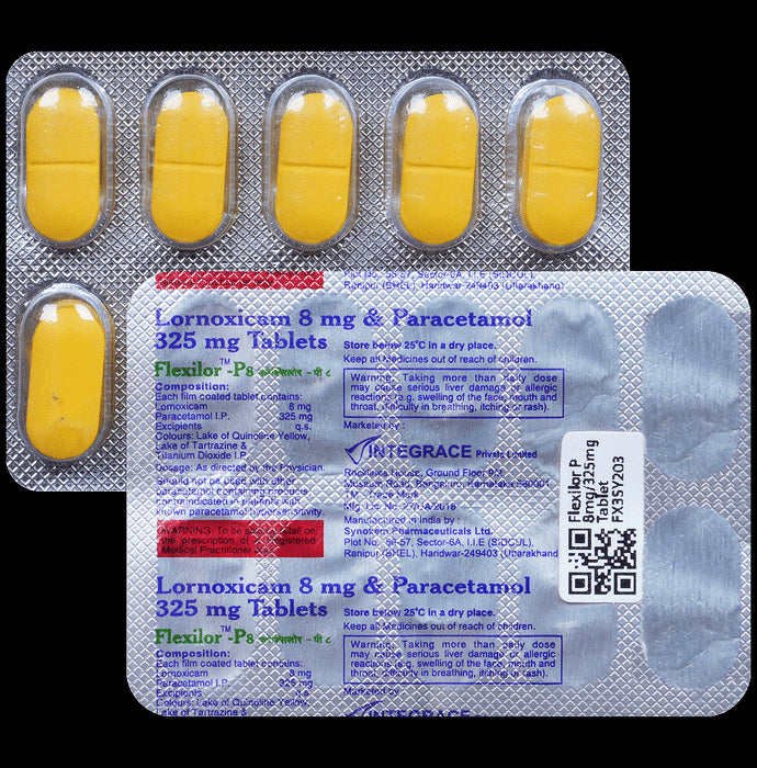 Flexilor P 8mg/325mg Tablet
10 Tablet