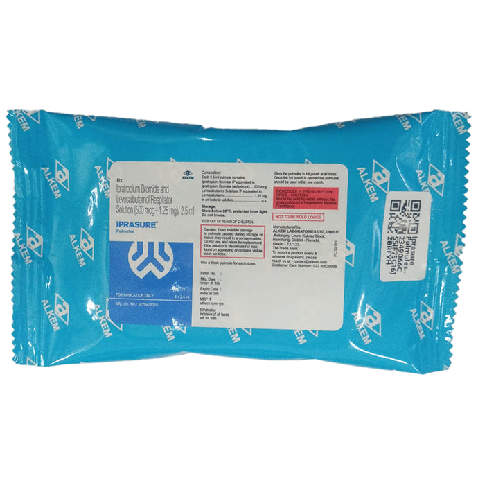 Iprasure Pulmules (2.5 ml Each)
5 Solution for Inhalation