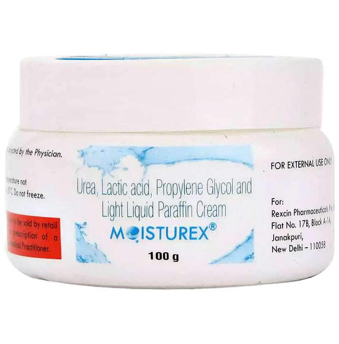 Moisturex Cream with Urea, Lactic Acid, Propylene Glycol & Liquid Paraffin
100 gm Cream