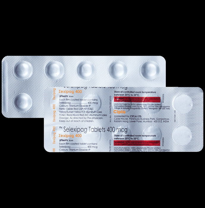 Zexipag 400mcg Tablet
10 Tablet