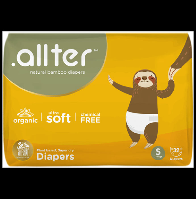 .allter Organic Natural Bamboo Ultra Soft Chemical Free Taped Diaper Small
packet of 32 diapers