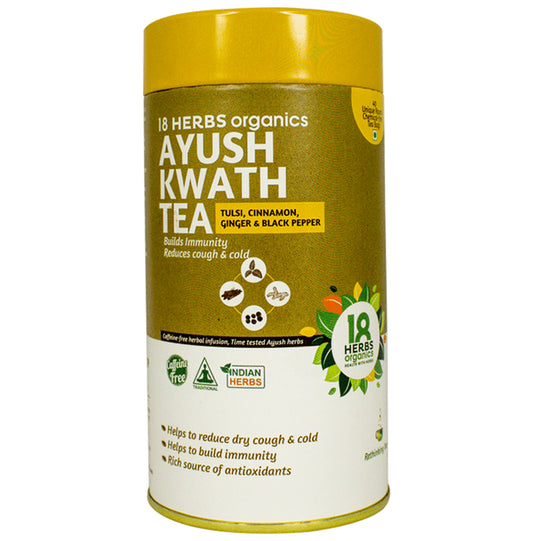 18 Herbs Organics Ayush Kwath Tea Bag (1.5gm Each)
Tin of 40 tea bags