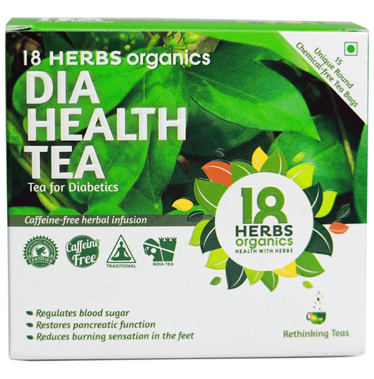 18 Herbs Organics Dia Health Tea Bag (1.25gm Each)
box of 15 tea bags