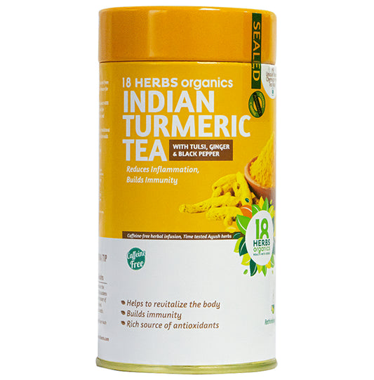 18 Herbs Organics Indian Turmeric Tea Bag (1.5gm Each)
Tin of 40 tea bags