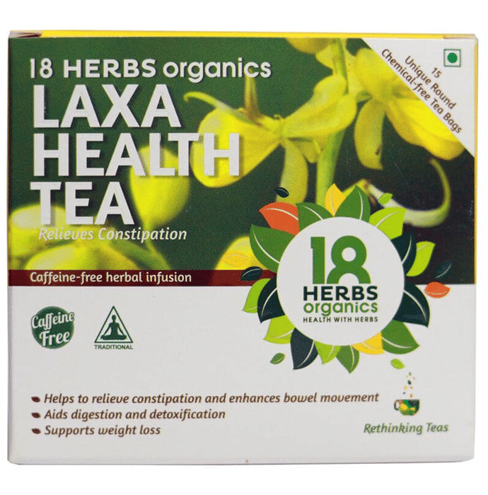 18 Herbs Organics Laxa Health Tea Bag (1.3gm Each)
box of 15 tea bags