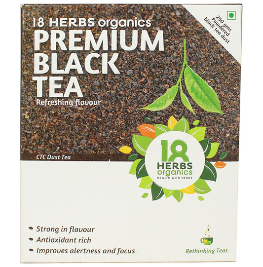 18 Herbs Organics Premium Black Tea Refreshing
box of 250 gm Powder