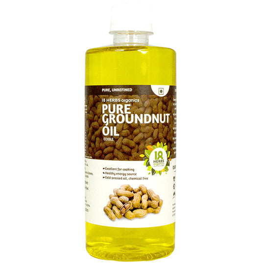 18 Herbs Organics Pure Groundnut Oil Edible
bottle of 500 ml Oil