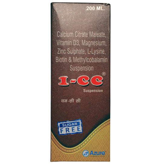 1-CC Oral Suspension Sugar Free
bottle of 200 ml Oral Suspension
