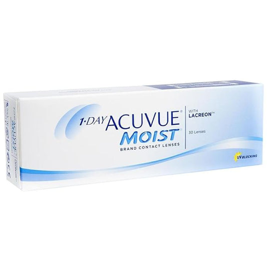 1Day Acuvue Moist with Lacreon Contact Lens Optical Power -7 Transparent Spherical
box of 30 contact lenses