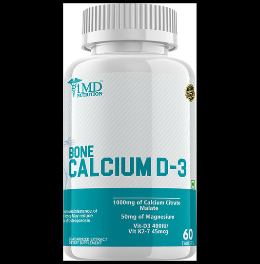 1MD Nutrition Bone Calcium D 3 Tablet
bottle of 60 tablets